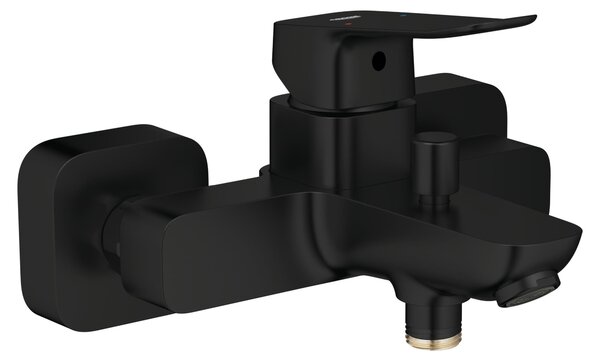 Wall-mounted bath/shower mixer - GROHE DICE - Matte black