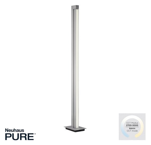 Lampada da terra PURE, PURE Lines Floor, dimmerabile, Grigio, Soggiorno, Metallo, Moderno