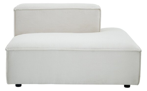 Chaise longue destra in velluto a coste beige - RUZOLO