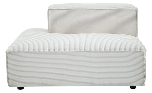 Chaise longue sinistra in velluto a coste beige - RUZOLO