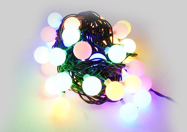 Luci di Natale Filo 40 LED 3m Multicolor Cavo Verde