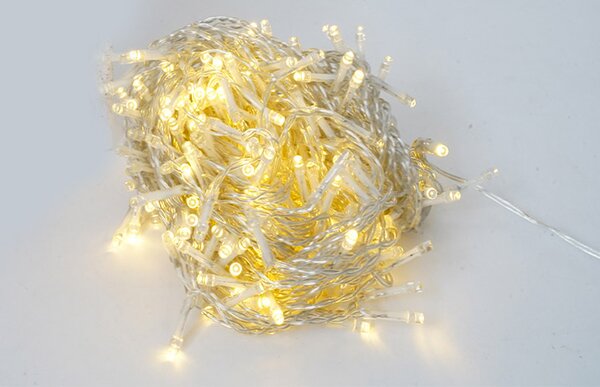 Luci di Natale Cascata 240 Flash LED 200x100 cm Luce Calda Cavo 3m Trasparente