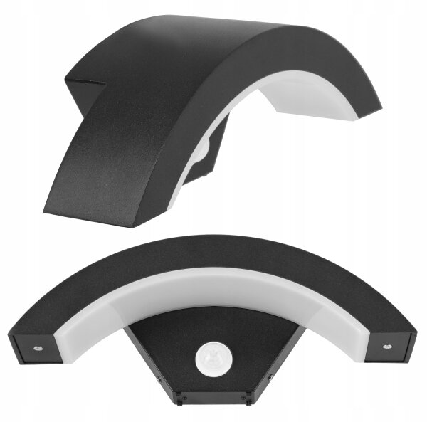 Lampada da parete esterna a LED con sensore LED/10W/230V IP54, nero