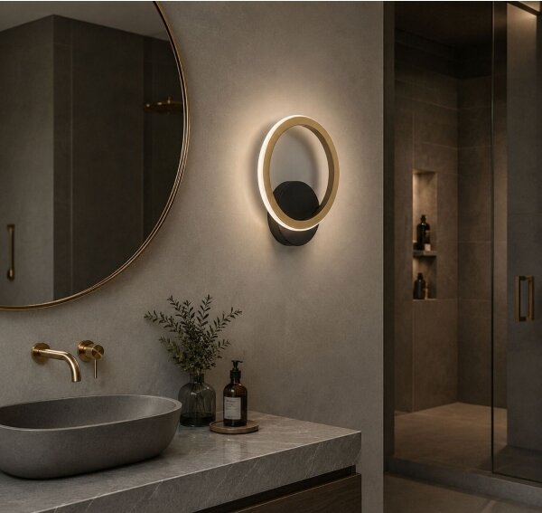 Rabalux 75091 - Applique da bagno LAVEN LED/8W/230V IP44 dorata