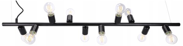 Lampadario sospeso a cavo 10xE27/20W/230V nero