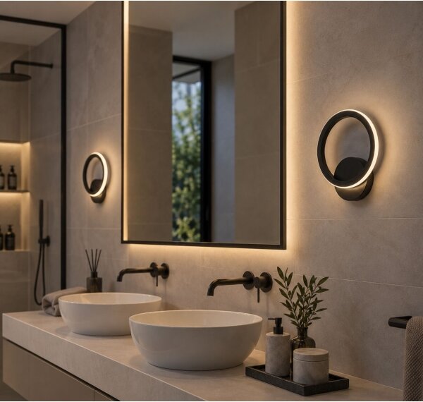 Rabalux 75090 - Applique LED da parete per bagno LAVEN LED/8W/230V IP44 antracite