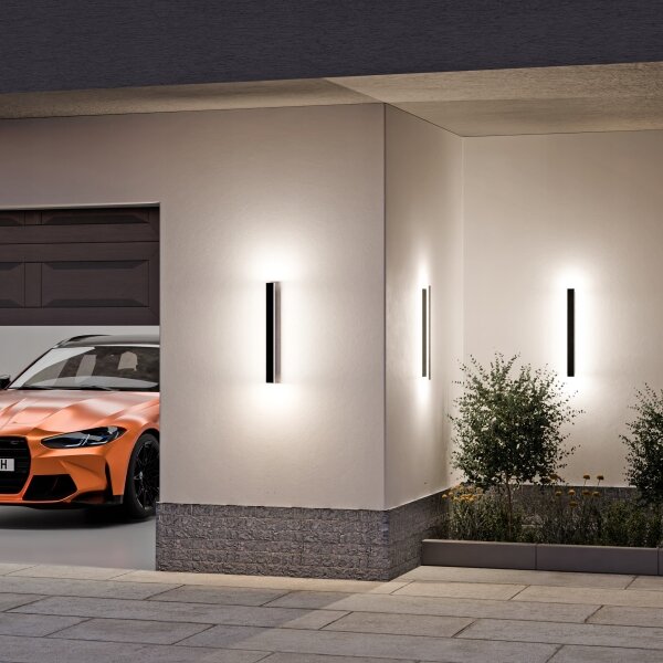 LED Lampada da parete esterna LED/18W/230V 60 cm IP65 nera