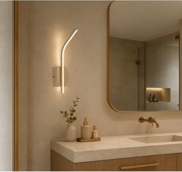 Rabalux 75089 - LED applique da bagno TILMANN 10W/230V 4000K IP44 dorata