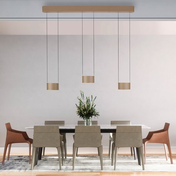 Lampada a sospensione PURE, Clipse, dimmerabile, Bronzo / Ottone anticato, Soggiorno, Metallo, Moderno