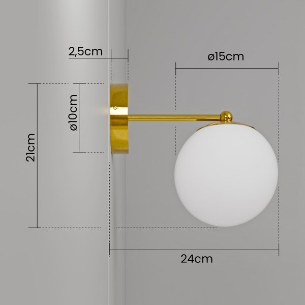 Lampada da parete 1xG9/40W/230V dorata/bianca