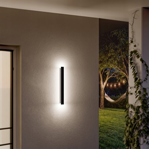 LED Lampada da parete esterna LED/18W/230V 60 cm IP65 nera