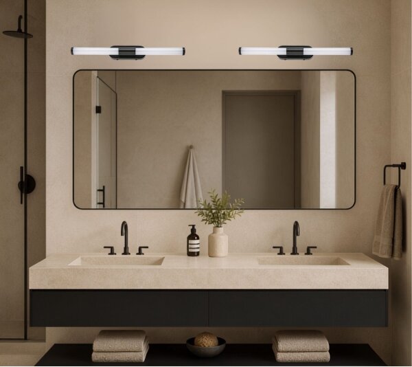 Rabalux 75096 - Lampada LED per specchio da bagno TENEBRA 6W/230V IP44 40 cm nero