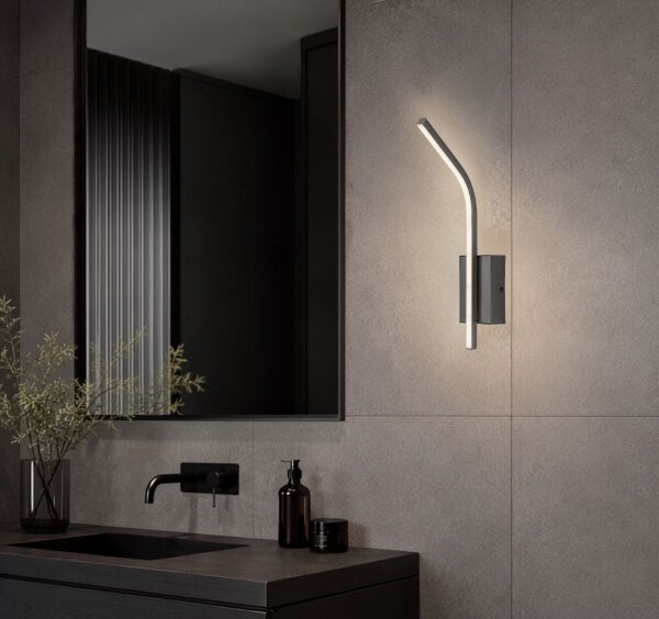 Rabalux 75000 - LED applique da parete per bagno TILMANN 10W/230V 4000K IP44 antracite