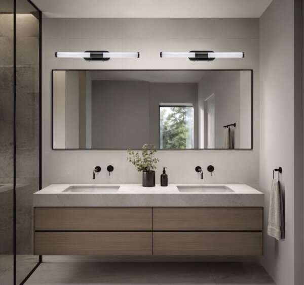 Rabalux 75096 - Lampada LED per specchio da bagno TENEBRA 6W/230V IP44 40 cm nero