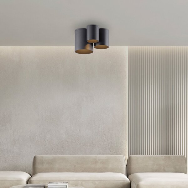 Plafoniera PURE, Point, dimmerabile, Nero, Bagno, Metallo, Moderno
