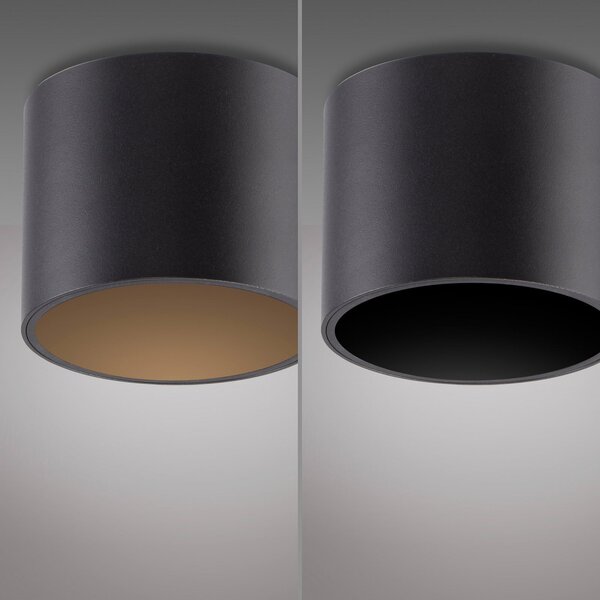 Plafoniera PURE, Point, dimmerabile, Nero, Bagno, Metallo, Moderno