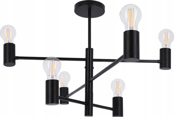Lampadario a stelo 6xE27/20W/230V nero