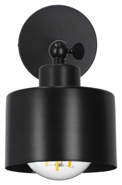 Lampada da parete 1xE27/20W/230V nera