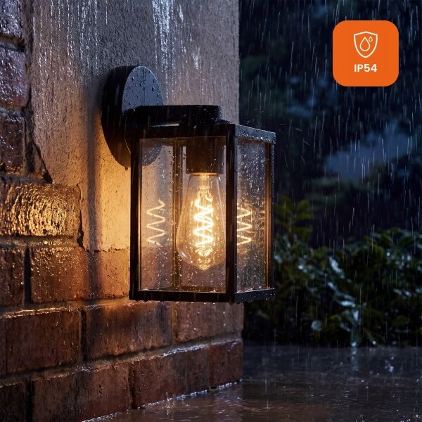 Lampada da parete esterna 1xE27/25W/230V IP54 nera