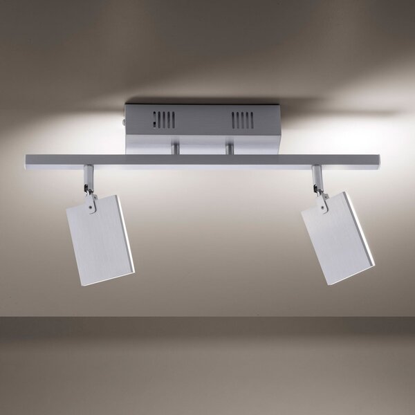 Plafoniera PURE, Mira, dimmerabile, Metallizzato, Soggiorno, Metallo, Moderno