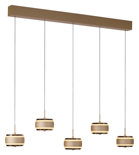 Lampada a sospensione PURE, Falling Rings, dimmerabile, Bronzo / Ottone anticato, Soggiorno, Metallo, Moderno