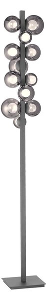 Lampada da terra PURE, Popup, dimmerabile, Grigio, Soggiorno, Alluminio, Moderno