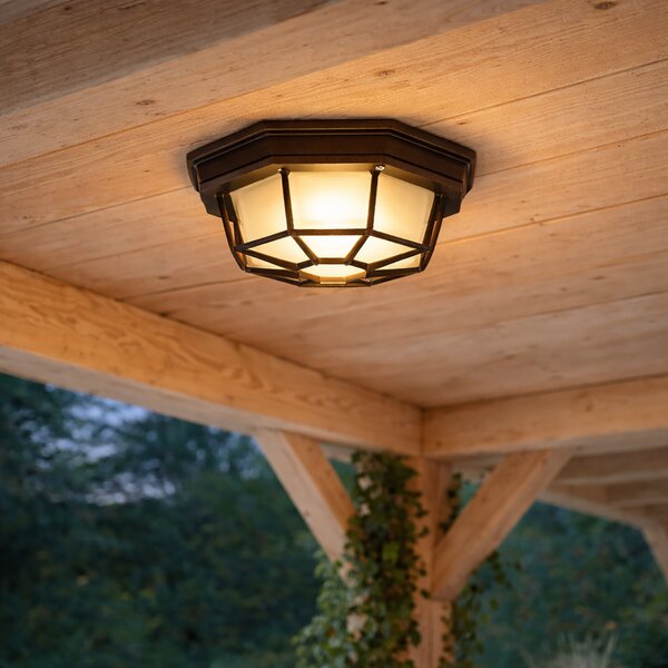 Lampada da soffitto rustica marrone ruggine 21,3 cm IP44 - Bri