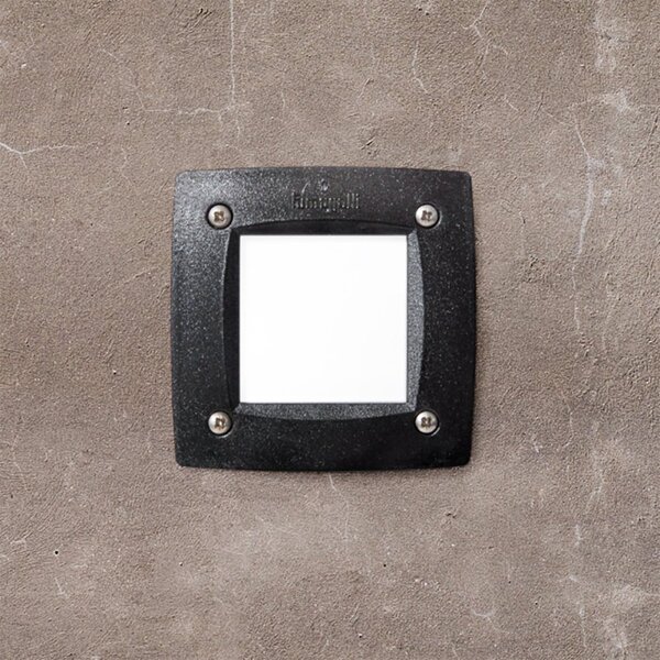 Faretto incasso quadrato top light parma in qd10 ne gx53 led cct ip66 230v nero resina - Top Light