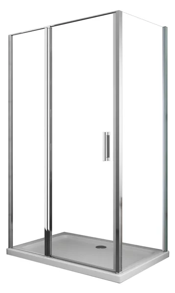 Box Doccia angolare 90x100 cm 1 anta Battente in Cristallo trasparente 6mm H190 Best