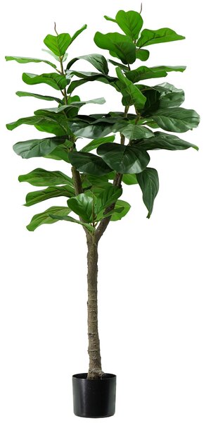 Pianta Artificiale Ficus Lyrata H130 Cm Con Vaso Verde