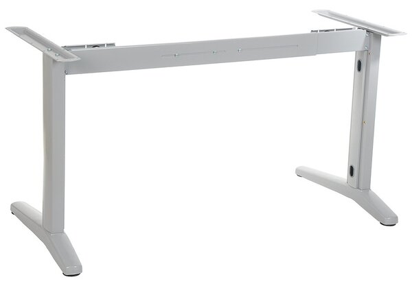 Struttura in metallo per scrivania o tavolo (STL), lunghezza regolabile, gambe regolabili, altezza 72,5 cm, grigio