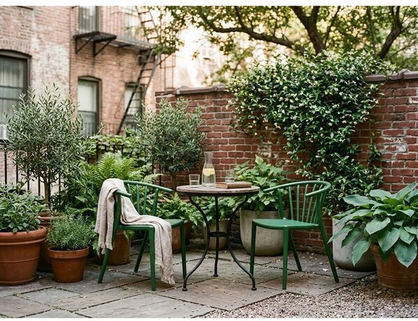 Sedia da giardino verde Capri - Bonami Essentials