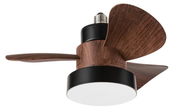 Ventilatore plafoniera perenz illumina eddy 7208 6248 e27 led metallo legno - Perenz