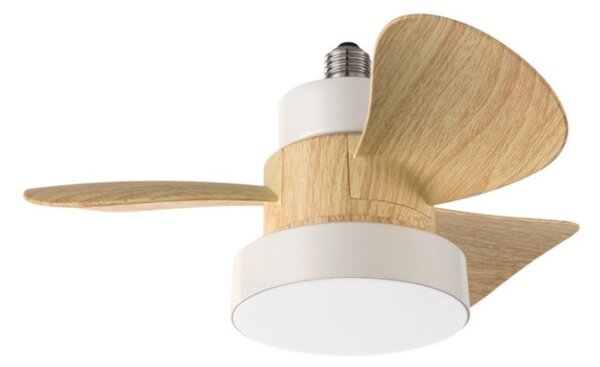 Ventilatore plafoniera perenz illumina eddy 7208 6248 e27 led metallo legno - Perenz