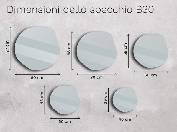 Specchio bronzeo Base B30
