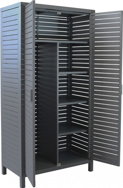 VivaGarden Armadio da Esterno Portascope in Alluminio Dimensioni 90x48x180 cm colore Antracite - DURANGO