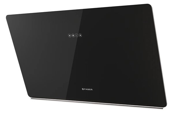 Faber Cappa Cucina Aspirante a Parete Larghezza 80 cm Classe B colore Nero - Glam Light Zero Drip A80/2