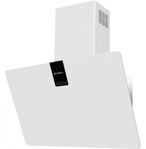 Faber Cappa Cucina Aspirante a Parete Larghezza 80 cm Classe A+ colore Bianco - Soft Edge A80/2