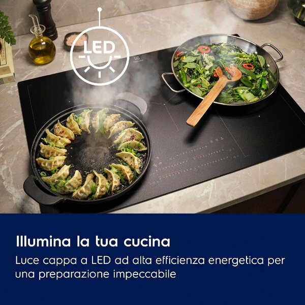 Electrolux Cappa Cucina Aspirante a Parete Larghezza 90 cm Profondit 40 cm Classe A colore Nero - LFV629K