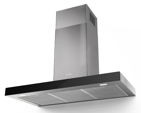 Faber Cappa Cucina Aspirante a Parete Larghezza 90 cm Profondit 45,5 cm Classe B colore Acciaio inox - Stilo Glass Smart A90