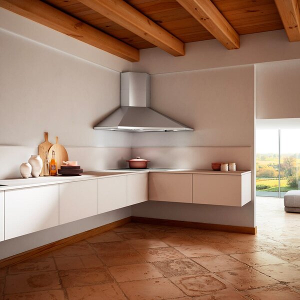 Faber Cappa Cucina Aspirante ad Angolo Larghezza 100 cm colore Inox - 320.0538.968 Solaris EG6 LED X A100