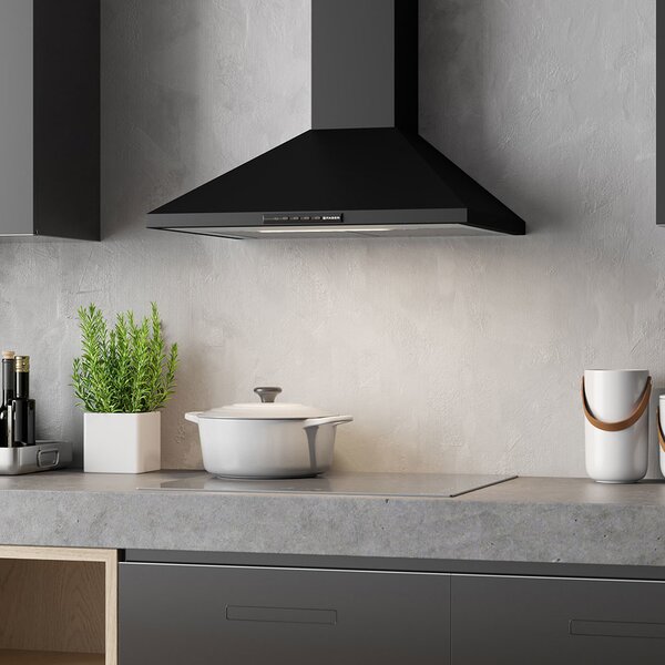 Faber Cappa Cucina Aspirante/Filtrante a Parete Larghezza 90 cm colore Nero - 320.0557.544 Value PB BK A90
