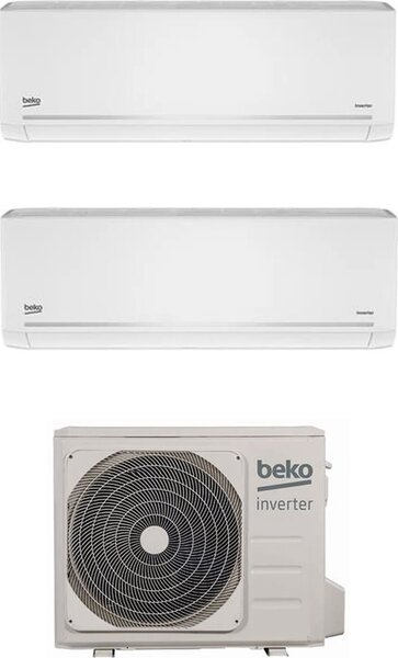 Beko Climatizzatore Dual Split Inverter 9000 + 12000 Btu Condizionatore con Pompa di Calore Classe A++/A+ (Unit Interna + Unit Esterna) - BGMPI09