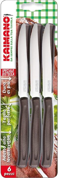 Kaimano Coltelli Da Bistecca Manico Marrone - 1023406