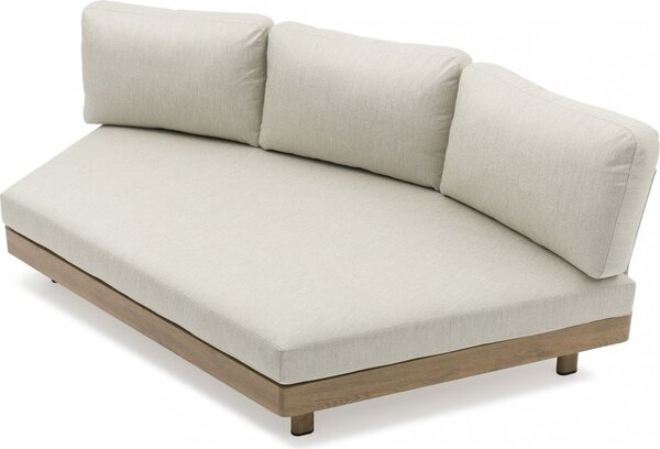 VivaGarden Divano da Esterno Modulare Lato Destro con Cuscini in TPUxOlefin 217x126x71cm colore Marrone - Medelln