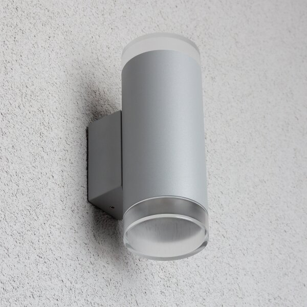 Brilagi - Applique da esterno LED RGBW MATERA 2xGU10/4,8W/230V grigio IP54