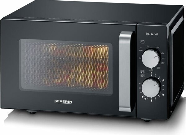Severin Forno Microonde Combinato con Grill Capacit 20 Litri Potenza 800W colore Nero/Inox - MW 7762