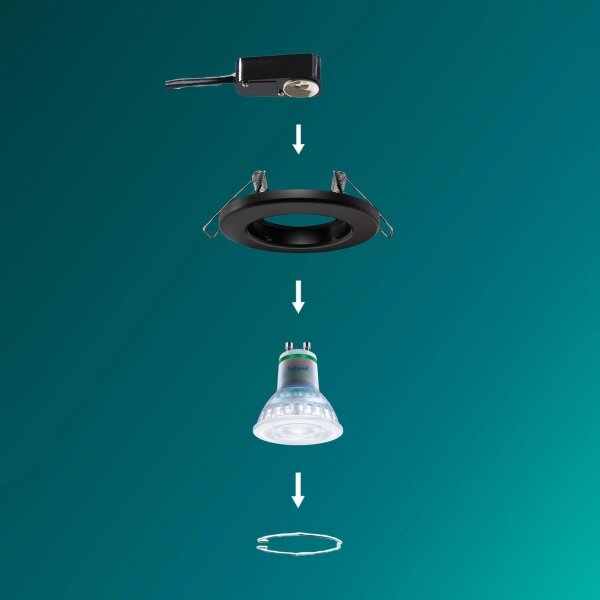 Philips - Faretto da incasso PERIDOT 1xGU10/7W/230V nero