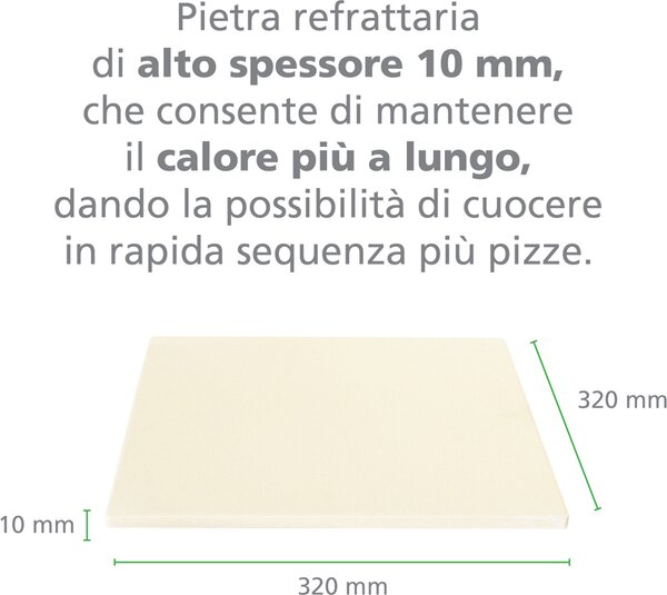 MACOM Forno Pizza Potenza 1700W Temperatura max 400 32 cm colore Inox/Nero - 884