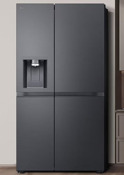 Lg Frigorifero Americano Side by Side Capacit 628 Litri Classe energetica C Raffreddamento No Frost colore Black Steel - GSLE91EVAC
